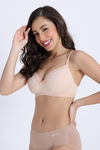 Zivame Padded Non Wired 3/4th Coverage Tshirt Bra - Toasted Almond — thumbnail 2